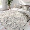 9299447226713846209_2048.jpeg Pastel Floral Minimalist Fleece Blanket - Peach, Cream, Mint - Professional All-Over Pattern