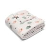 969943853231442435_2048.jpeg Minimalist Owl Motif Fleece Blanket - Indian Folk Painting Inspired Design in Cream, Blush, and Mint Palette