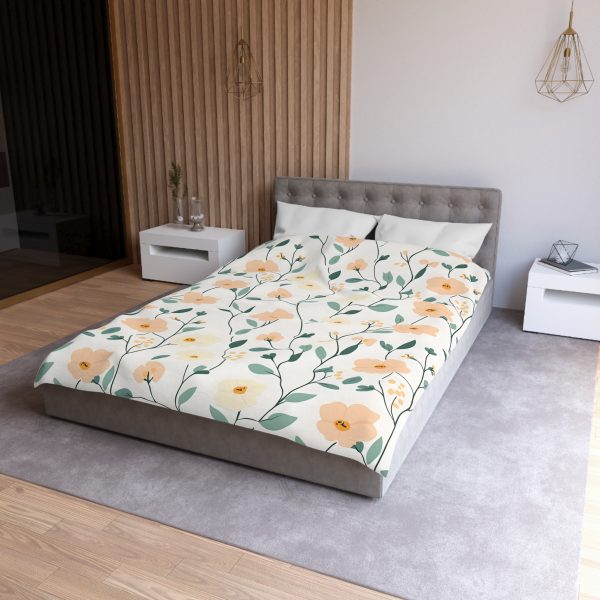 9908796454190006432_2048.jpeg Minimalist Floral All-Over Print in Soft Pastels for a Serene Look | Delicate Peach, Cream, Mint Blooms on White | Professional Textile Design