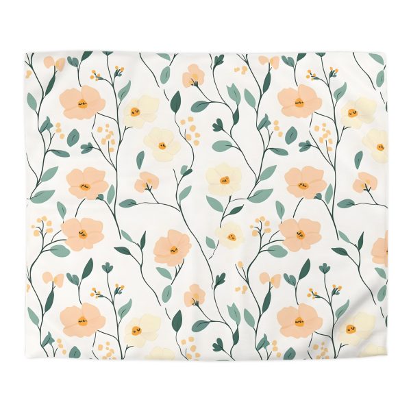 9973294637802223343_2048.jpeg Minimalist Floral All-Over Print in Soft Pastels for a Serene Look | Delicate Peach, Cream, Mint Blooms on White | Professional Textile Design