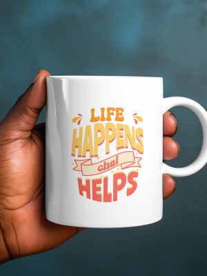 1760213707.902033.jpg Life Happens Chai Helps Mug – Desi Vibes Tea & Coffee Cup with Humorous Quote