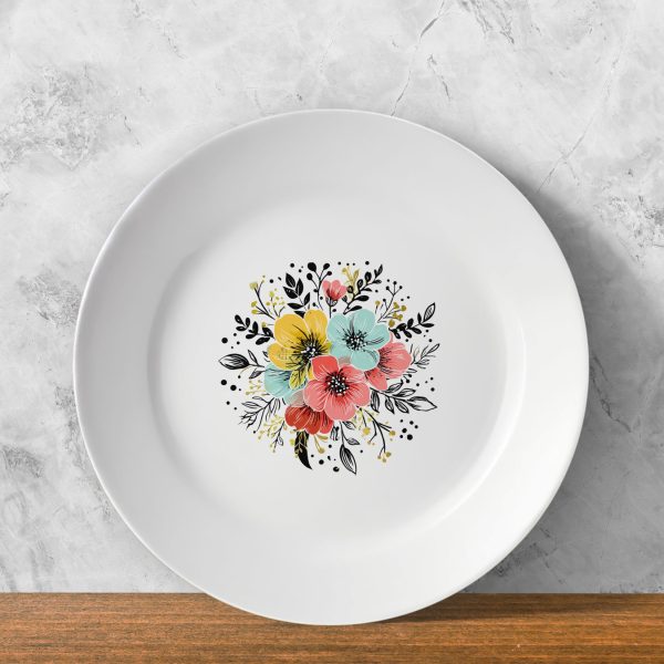 Garden Mist – Watercolour Bouquet Plate Garden Mist – Watercolour Bouquet Plate