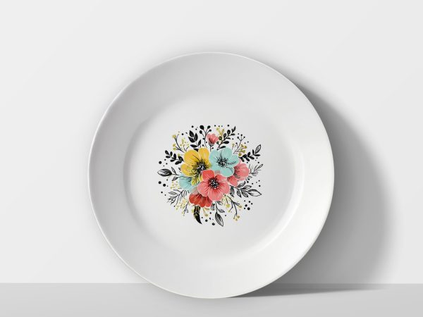 Garden Mist – Watercolour Bouquet Plate Garden Mist – Watercolour Bouquet Plate