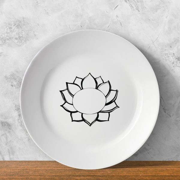 Lotus Whisper – Minimal Line Plate Lotus Whisper – Minimal Line Plate