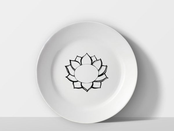 Lotus Whisper – Minimal Line Plate Lotus Whisper – Minimal Line Plate