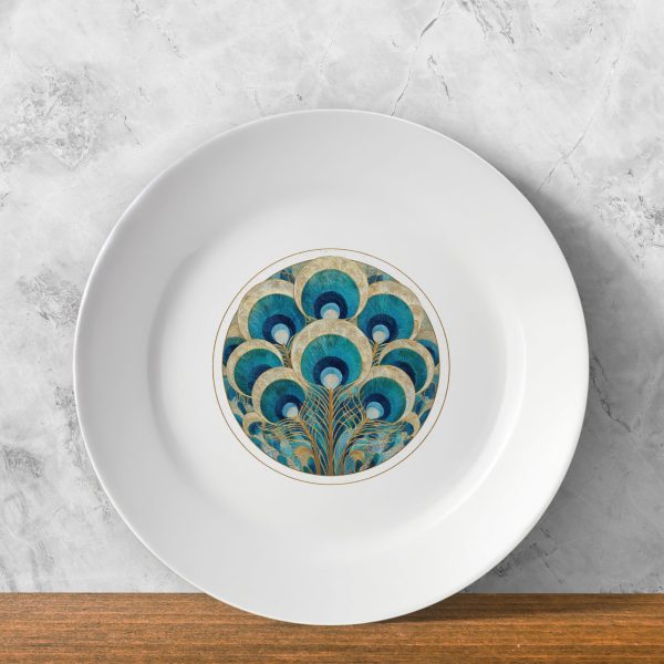 Peacock Aura – Feather Ensemble Plate Peacock Aura – Feather Ensemble Plate