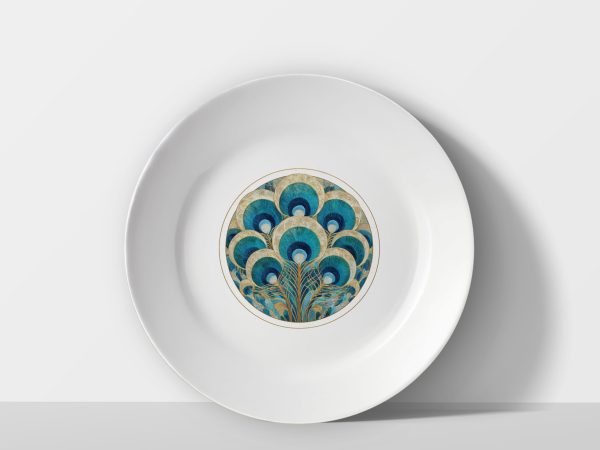 Peacock Aura – Feather Ensemble Plate Peacock Aura – Feather Ensemble Plate