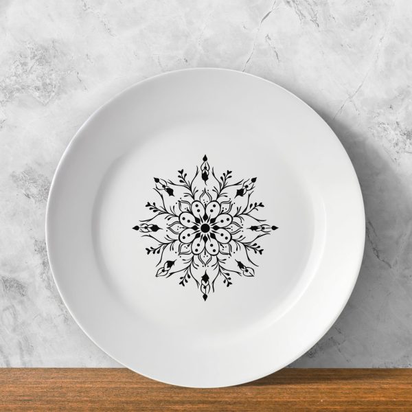 Petal Lattice – Hand-Drawn Mandala Plate Petal Lattice – Hand-Drawn Mandala Plate