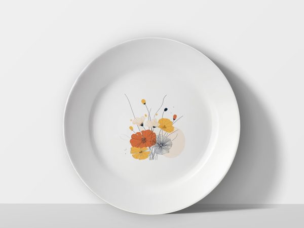 Petal Lines – Minimal Floral Plate Petal Lines – Minimal Floral Plate