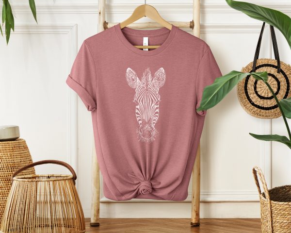 Zebra Sketch T-Shirt for Girls and Women - Embrace Your Wild Side with this Unique Animal Lover Tee