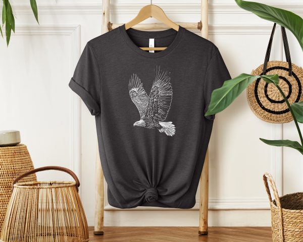 1768585919-244161-7.jpg Majestic Eagle Sketch Graphic Tee for Women | Nature-Inspired Animal Lover Shirt