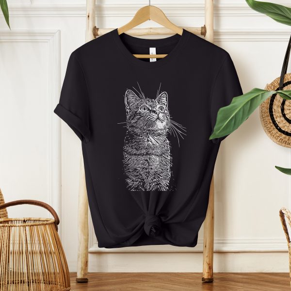 1768585941-123139-6.jpg Feline Fashion: Cat Sketch Women's T-Shirt for Stylish Animal Lovers