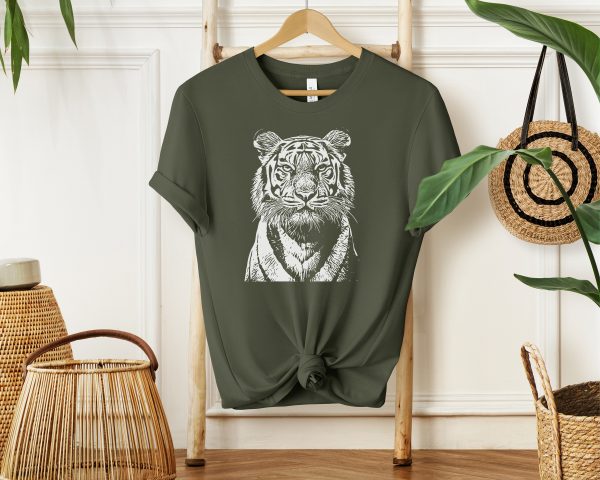 Tiger Sketch Tee for Girls and Women - Roar in Style with this Unique Animal Lover Shirt