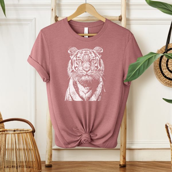 Tiger Sketch Tee for Girls and Women - Roar in Style with this Unique Animal Lover Shirt