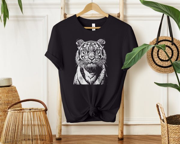 Tiger Sketch Tee for Girls and Women - Roar in Style with this Unique Animal Lover Shirt