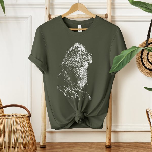 1768585979-651637-6.jpg Lion Sketch T-Shirt for Girls and Women - Embrace Your Love for Wildlife with this Majestic Lion Art Shirt