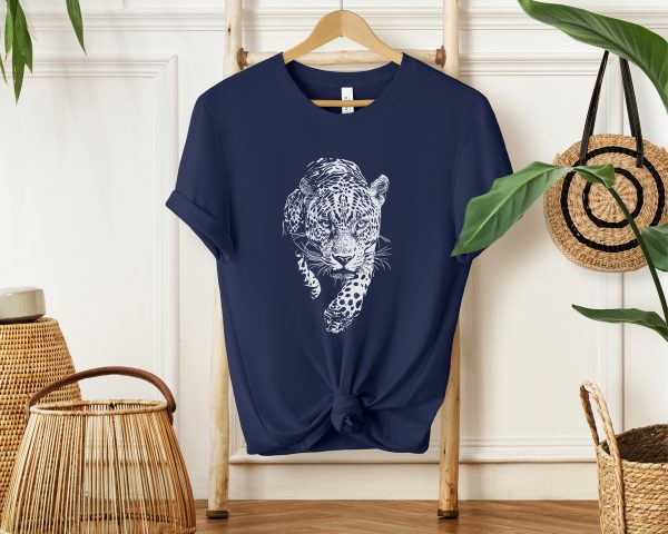 Leopard Print T-Shirt for Girls and Women | Stylish Animal Lover Sketch Design | Fashionable and Comfortable Tee for Everyday Chic