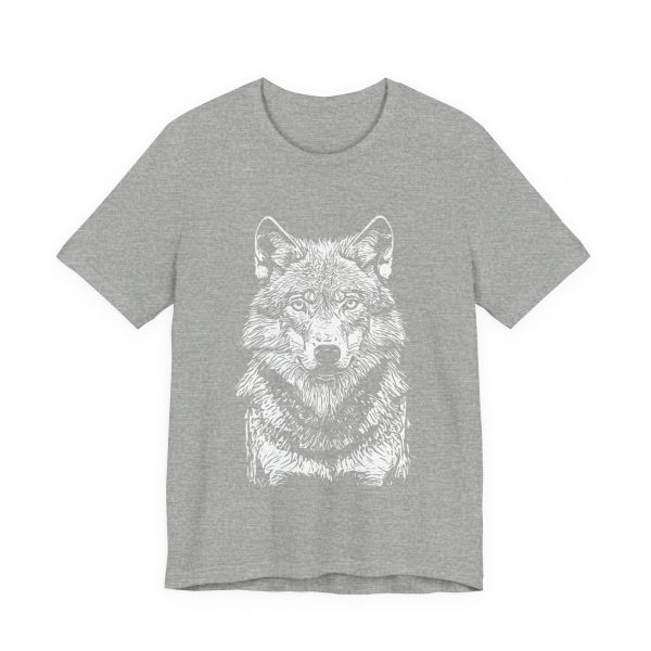 Wolf Sketch T-Shirt for Girls and Women - Embrace Your Wild Side with Majestic Wolf Print | Ideal for Animal Lovers